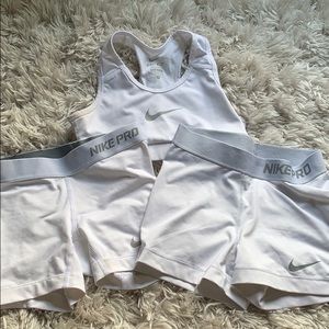 Nike pro spandex & sports bra!